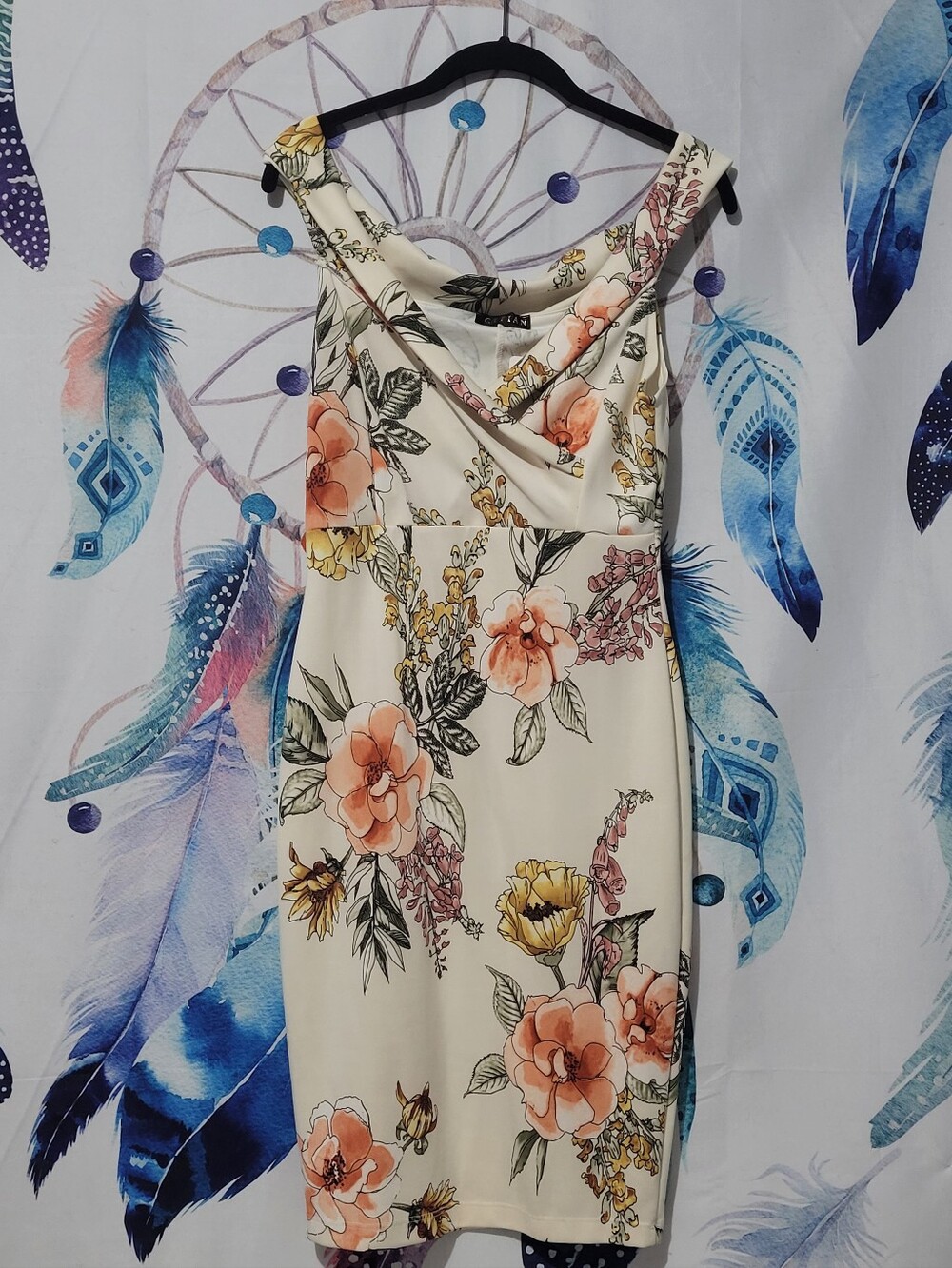 Off the shoulder flowered dress